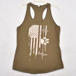 Clemson Tigers Military Flag Tank Top Ideal T by Next Level Size  XXL